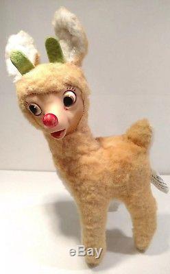 vintage rudolph the red nosed reindeer stuffed animal