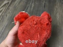 10 The Rushton Company Atlanta Ga Teddy Bear Red Plush Doll Rubber Sad Face