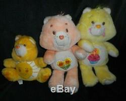 10 Vintage Kenner Care Bears Stuffed Animal Plush Lot Cousins Birthday Grumpy