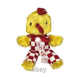 13 VINTAGE ATLANTA NOVELTY YELLOW DUCK STUFFED ANIMAL PLUSH TOY With RIBBON