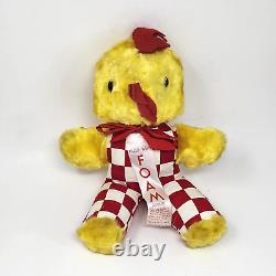 13 VINTAGE ATLANTA NOVELTY YELLOW DUCK STUFFED ANIMAL PLUSH TOY With RIBBON