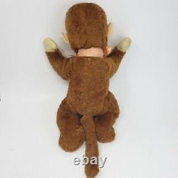 15 Vintage Knickerbocker Brown Sleepy Head Monkey Stuffed Animal Plush Toy