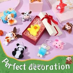 150 Pcs Mini Stuffed Animal Toys Bulk Keychain Decoration Small Plush Animal