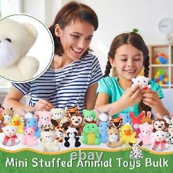 150 Pcs Mini Stuffed Animal Toys Bulk Keychain Decoration Small Plush Animal