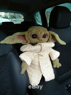 16 Baby Yoda Plush Life Size Hand Crocheted Baby yoda knit The Kid Fan Art