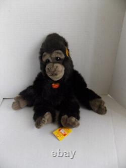 16 Steiff Gora Gorilla Stuffed Animal Brown Monkey Ape German Plush 062209