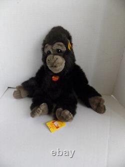 16 Steiff Gora Gorilla Stuffed Animal Brown Monkey Ape German Plush 062209
