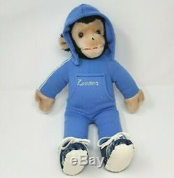 16 Vintage California Stuffed Toys Zoomer Monkey Blue Outfit Plush Animal Toy