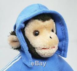 16 Vintage California Stuffed Toys Zoomer Monkey Blue Outfit Plush Animal Toy