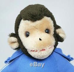 16 Vintage California Stuffed Toys Zoomer Monkey Blue Outfit Plush Animal Toy