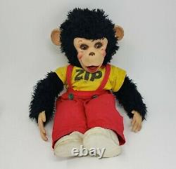 16 Vintage Monkey Mr Bim Zippy Zip Rubber Face Stuffed Animal Plush Antique Toy