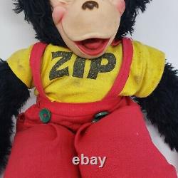 16 Vintage Monkey Mr Bim Zippy Zip Rubber Face Stuffed Animal Plush Antique Toy