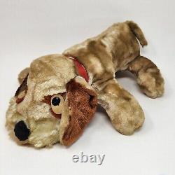 16 Vintage Rushton Brown Puppy Dog Laying Stuffed Animal Plush Antique Toy