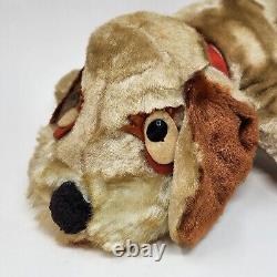 16 Vintage Rushton Brown Puppy Dog Laying Stuffed Animal Plush Antique Toy