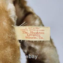 16 Vintage Rushton Brown Puppy Dog Laying Stuffed Animal Plush Antique Toy