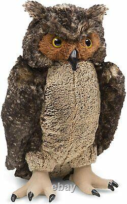 17 Tall Giant Stuffed Owl Lifelike Huge Soft Plush Animal Toy Bird Kids Gift