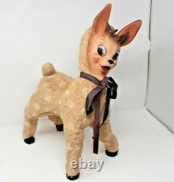 19 1959 Scampy Rubber Face Plush CHRISTMAS REINDEER Columbia Toys inc vintage