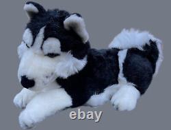 19 A&A Aurora Black & White Siberian Husky Plush Stuffed Animal