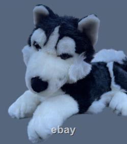 19 A&A Aurora Black & White Siberian Husky Plush Stuffed Animal