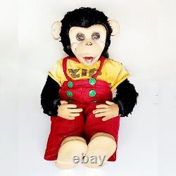 1950 Vintage Rushton Zip The Monkey Rubber Faced Plush 22 Zippy Stuffed Animal
