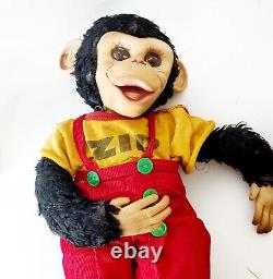 1950 Vintage Rushton Zip The Monkey Rubber Faced Plush 22 Zippy Stuffed Animal