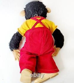 1950 Vintage Rushton Zip The Monkey Rubber Faced Plush 22 Zippy Stuffed Animal