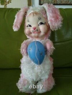 1950s Vintage Easter Rushton Company Rubber Face Bunny Rabbit Plush