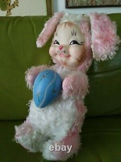 1950s Vintage Easter Rushton Company Rubber Face Bunny Rabbit Plush