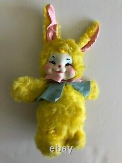 1950s Vintage Rare The Rushton Company Rubber Face Bunny Rabbit Plush