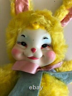 1950s Vintage Rare The Rushton Company Rubber Face Bunny Rabbit Plush