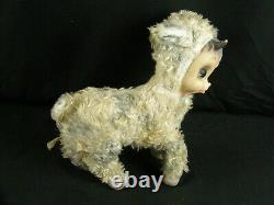 1950s Vintage Rushton Star Creations Rubber Face Goat Lamb Plush Stuffed Animal