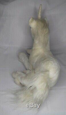 1980's The Last Unicorn Plush Horse 15 Laying Down Vintage Stuffed Animal Toy