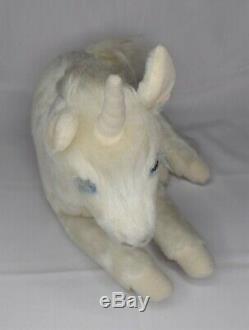 1980's The Last Unicorn Plush Horse 15 Laying Down Vintage Stuffed Animal Toy