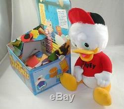 1980s Playskool Huey Duck Tales plush stuffed animal toy Walt Disney's with box