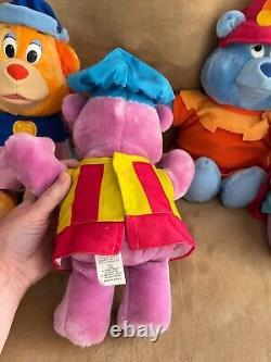 1985 Disney Gummi Bears Fisher Price Complete Set 6 Plush Stuffed Animal Zummi
