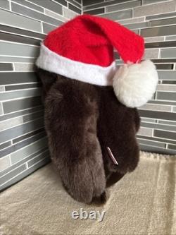 1988 DAKIN TSURUYA BROWN GORILLA STUFFED ANIMAL Plush Santa Hat NOS