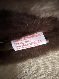 1988 DAKIN TSURUYA BROWN GORILLA STUFFED ANIMAL Plush Santa Hat NOS