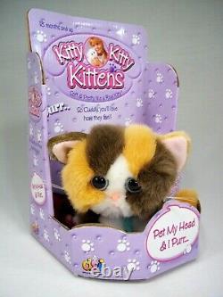 2001 DSI Kitty Kitty Kittens Rascal Plush Toy New In Box White Orange Brown Cat