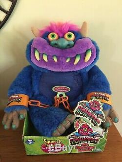 2001 My Pet Monster NIB Talking Sounds Plush Stuffed Animal Handcuffs