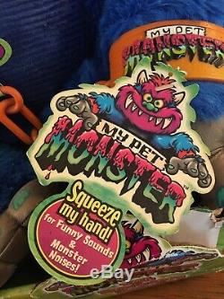 2001 My Pet Monster NIB Talking Sounds Plush Stuffed Animal Handcuffs