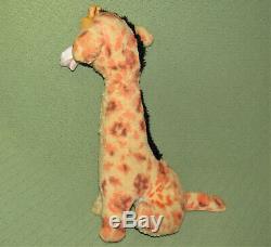 22 Vintage Rubber Face Giraffe Plush Stuffed Animal Rushton Yellow Orange