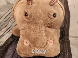 28 Melisaa And Doug Giant Stuffed Hippo Big Soft Plush Animal Toy Gray