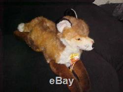 28 Steiff Molly Fuzzy Fox Plush Stuffed Toy With Tags Number 0347/55
