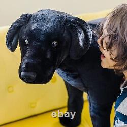 2ft Tall Lifelike Giant Black Lab Realistic Stuffed Animal Dog Toy Daughter Gift