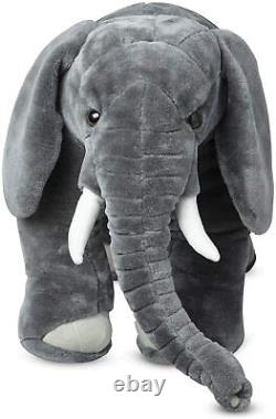 3 Foot Stuffed Elephant Home Kids Children Plush Toys Wild Animal Kingdom