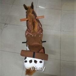 32'' Likelife Horse Plush Toy Wheels Stuffed Animals Moving Horse Doll Kids Gift