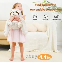 4.5 lbs Weighted Stuffed Sloth for Sensory Support & Relaxation Kids & Adults