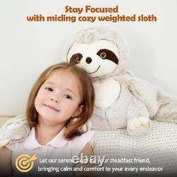 4.5 lbs Weighted Stuffed Sloth for Sensory Support & Relaxation Kids & Adults