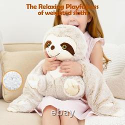 4.5 lbs Weighted Stuffed Sloth for Sensory Support & Relaxation Kids & Adults