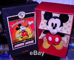 #4239 NRFB GUND Antique Mickey Mouse Plush Style No 7230